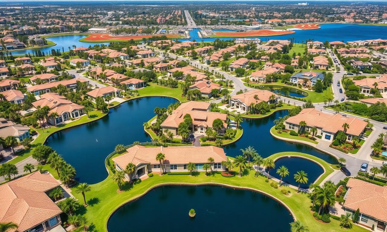 Aerial view of Miramar, Florida master-planned community